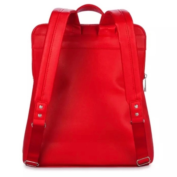 Disney Mickey Patch Red Backpack in Faux Leather - Picture 2 of 2